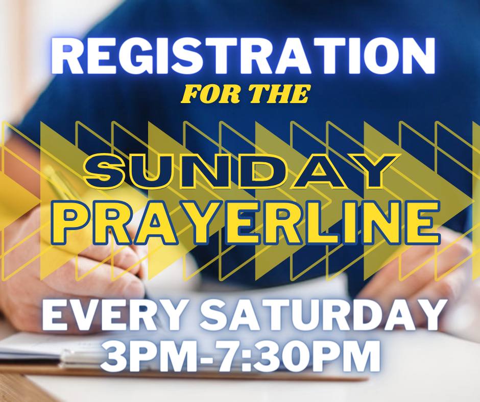 REGISTRATION FOR THE PRAYER LINE