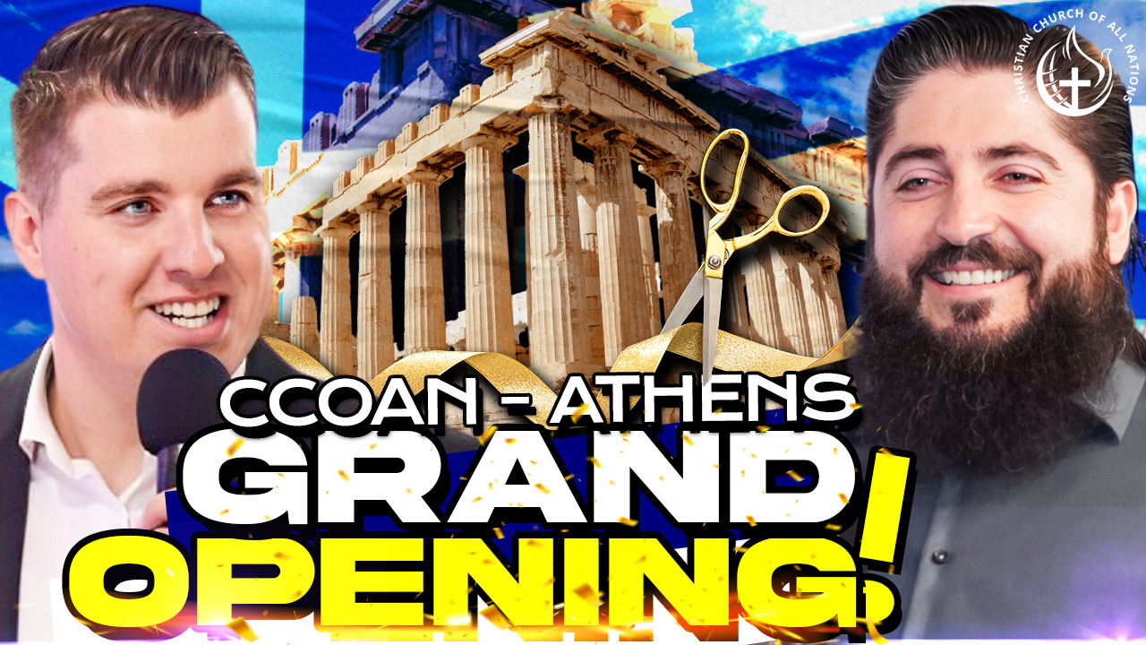 Prophet Harry announces the GRAND OPENING of the Christian Church Of All Nations – Athens on Saturday, July 12th, 2025!
